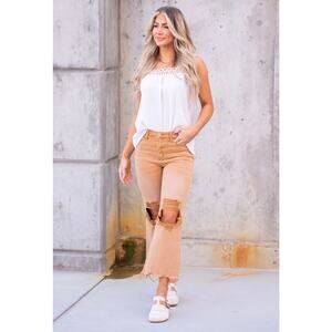 Vervet Flying Monkey - 90's High Rise Crop Flar Jeans - 27